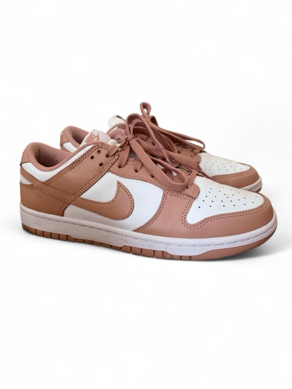 Nike Dunk Low Panda sneakers in white and rose whisper